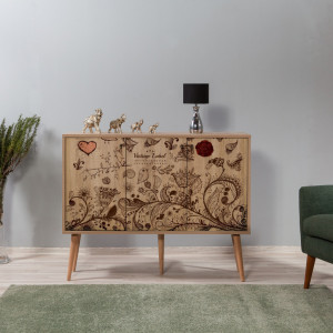 Comoda Model Mega V2, Stejar sonoma, 120x36x90 cm - Img 2