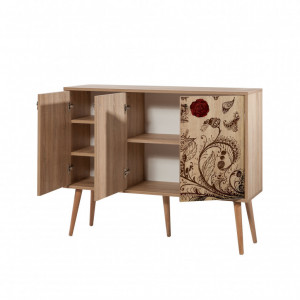 Comoda Model Mega V2, Stejar sonoma, 120x36x90 cm - Img 7