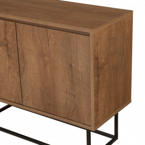 Comoda Model Zuri, Nuc/Negru, 90x36x72 cm - Img 4