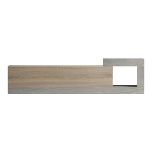 Comodă TV Flato, stejar sonoma/gri-bej, 150x29.5x38.5 cm - Img 5