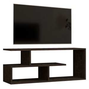 Comodă TV Model Waldo, Negru/Gri inchis, 100x29.5x40 cm