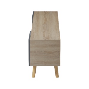 Comoda TV Osclo, Sonoma/Antracit, 160 x 30 x 41 cm - Img 7