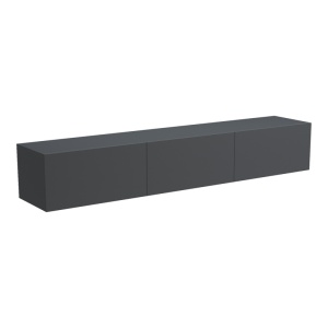 Comoda TV Rival, suspendata, cu iluminare LED, Antracit, 180 x 35 x 30 cm - Img 3