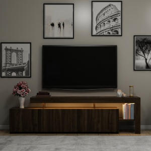 Comoda TV Salvador, Model Beliz, 192x53x37 cm, Nuc - Img 9