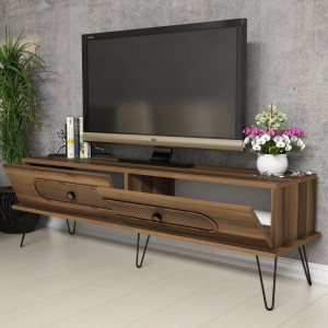 Comoda TV Salvador, Model Ekol, 145x45x40 cm, Nuc - Img 2