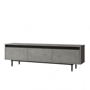 Comoda TV Salvador, Model LV1, 160x45.2x35.5 cm, Gri - Img 5