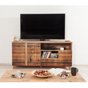 Comoda TV Salvador, Model Marina, 160x65x45 cm, Multicolor - Img 2