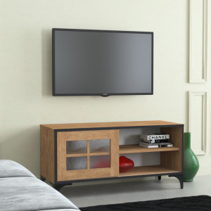 Comoda TV Salvador, Model Revival, 100x54x42 cm, Stejar - Img 2
