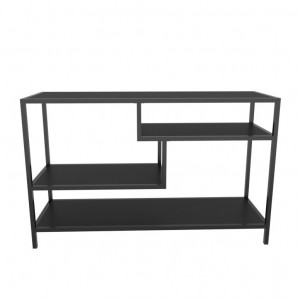 Comoda TV Salvador, Model Robbins, 120x75x39 cm, Negru/Antracit - Img 5