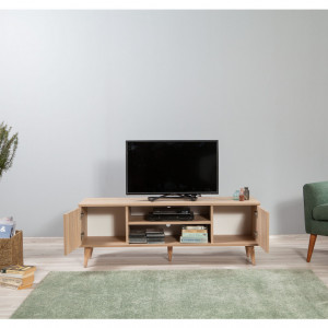 Comoda TV Salvador, Model TRUVA-121, 140x50x40 cm, Multicolor - Img 4