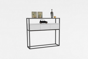 Consola Model Guarda, Alb, 90x34x70 cm - Img 3