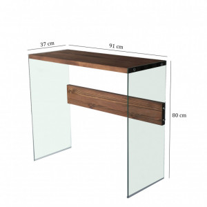 Consola Model Niagara, Nuc/Transparent, 91x37x80 cm - Img 7