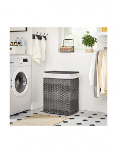 Cos de rufe, Songmics, 90L, LCB51WG, 46 x 33 x 60 cm - Img 3