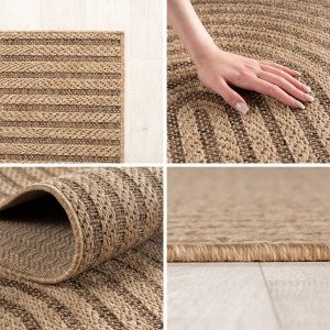 Covor Timber V1 Bej, 140 x 200cm - Img 2