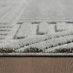 Covor tip Traversa VivaDeco Art V1, 60 x 110 cm, Silver, 100% Polipropilena, Fir 8 mm, 1900 g/mp, OEKO-TEX Standard 100 - Img 5