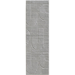 Covor tip Traversa VivaDeco Art V1, 80 x 250 cm, Silver, 100% Polipropilena, Fir 8 mm, 1900 g/mp, OEKO-TEX Standard 100 - Img 8