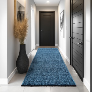 Covor traversa Space Albastru, 80 x 250 cm - Img 1