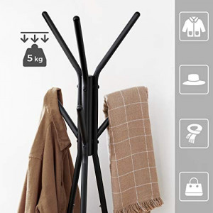 Cuier tip pom Model Perez, Negru/Ivoire, 50x50x179 cm - Img 4