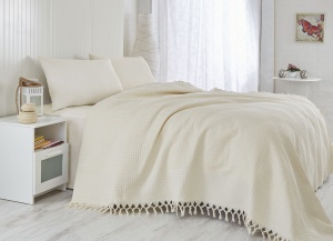 Cuvertura Pled pentru pat dublu Model 120 Cream