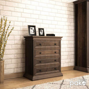 Dulap cu Sertare Mozart Walnut 80x40x96 cm - Img 2