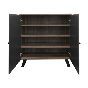 Dulap de pantofi Cathi, natural/antracit, 80x34x95 cm - Img 3