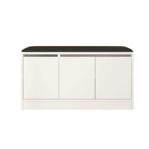 Dulap de pantofi cu bancheta Mr2 Alb 89.6x45.8x35.5 cm - Img 6