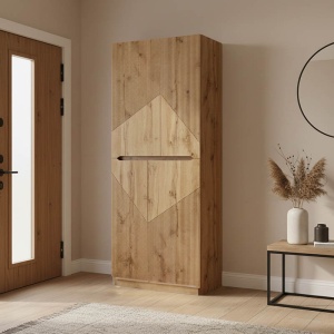 Dulap de pantofi Kebell, natural, 71x41.5x180.4 cm