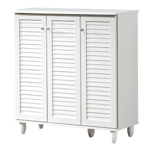Dulap de pantofi Santo, alb, 89.5x34.5x91.5 cm - Img 3