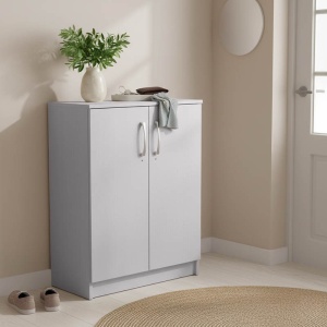 Dulap de pantofi Shordo, alb/natural, 60x40.5x80 cm
