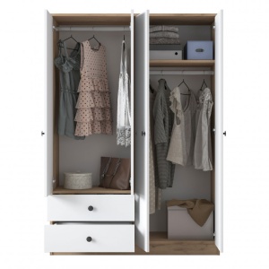 Dulap haine Model BA108-2067, Nuc/Alb, 120x42.5x170 cm - Img 11