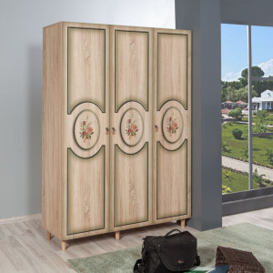 Dulap haine Model Mode-421, Multicolor, 135x52x192 cm - Img 1