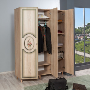 Dulap haine Model Mode-421, Multicolor, 135x52x192 cm - Img 3