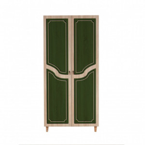 Dulap haine Model Stil, Stejar sonoma/Verde, 90x52x192 cm - Img 5