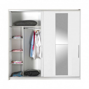 Dulap haine Model SWD-720-BB-3, Alb, 210x60x207 cm - Img 6