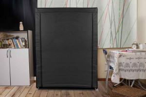 Dulap haine textil Model Bez, Negru, 102x45x146 cm - Img 1