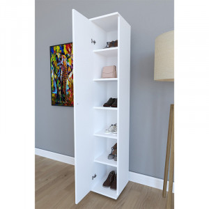 Dulap multifunctional Model Juan, Alb, 30x35x177 cm - Img 2