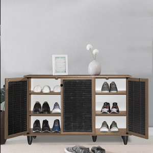 Dulap Pantofi Model Nathalia III, Stejar sonoma / Nuc, 105x35x66 cm - Img 5