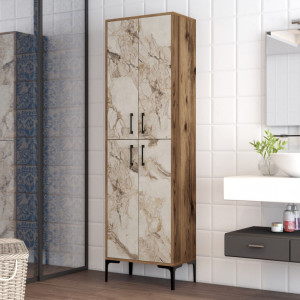 Dulap Pentru Baie Berlina Walnut-Alb - Img 1