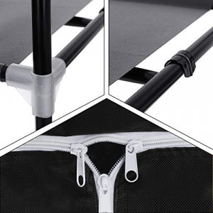 Dulap pentru haine, Songmics, Negru, 75x45x160 cm - Img 7