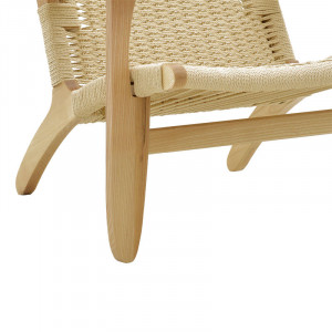 Fotoliu Chiara lemn de fag culoare lemn natural - scaun franghie culoare lemn naturala 70x68x75cm - Img 7