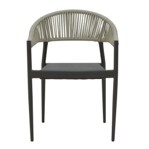 Fotoliu de exterior, Model Elation, culoare antracit, aluminiu si poliratan, 56x62x77 cm - Img 10