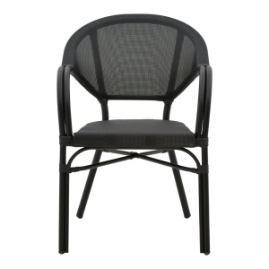 Fotoliu de exterior, Model Elyza, culoare negru, aluminiu si textil, 57x62x84 cm - Img 5