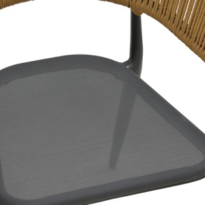 Fotoliu de exterior, Model Raven, culoare natural si antracit, rattan si textil, 57x62x78 cm - Img 7