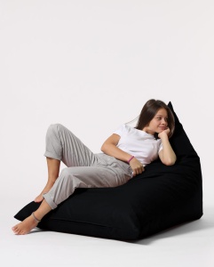 Fotoliu de Grădină tip Bean Bag Model Pyramid, Negru - Img 2