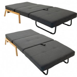Fotoliu Extensibil Fancy de culoare antracit 96x92x70cm - Img 2
