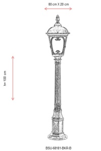 Lampadar de exterior 68181 Maro 80x20 cm - Img 3