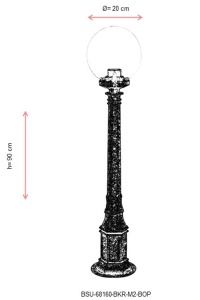Lampadar de exterior M2BOP Maro 90x20 cm - Img 3