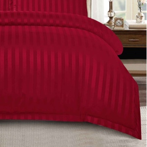 Lenjerie cu elastic 180x200cm, Damasc, Atlas V11 Bordo (Finet) - Img 2