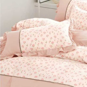 Lenjerie Finet cu Broderie si Volanase, 4 Piese Melor Floral - Img 2
