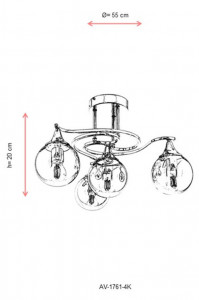 Lustra AV-1761-4K Crom - Img 3